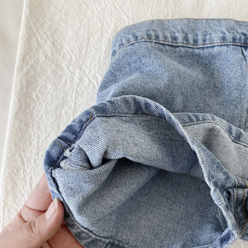 Falda vaquera elástica verano para niño y niña estilo denim cómoda - imagen 4