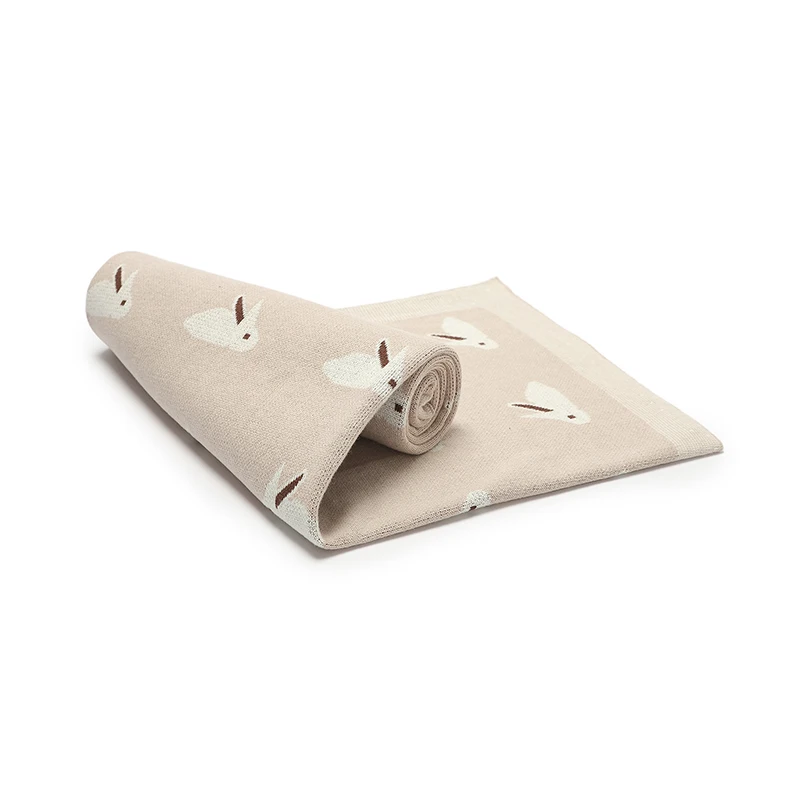 Manta de punto suave para cama y cochecito