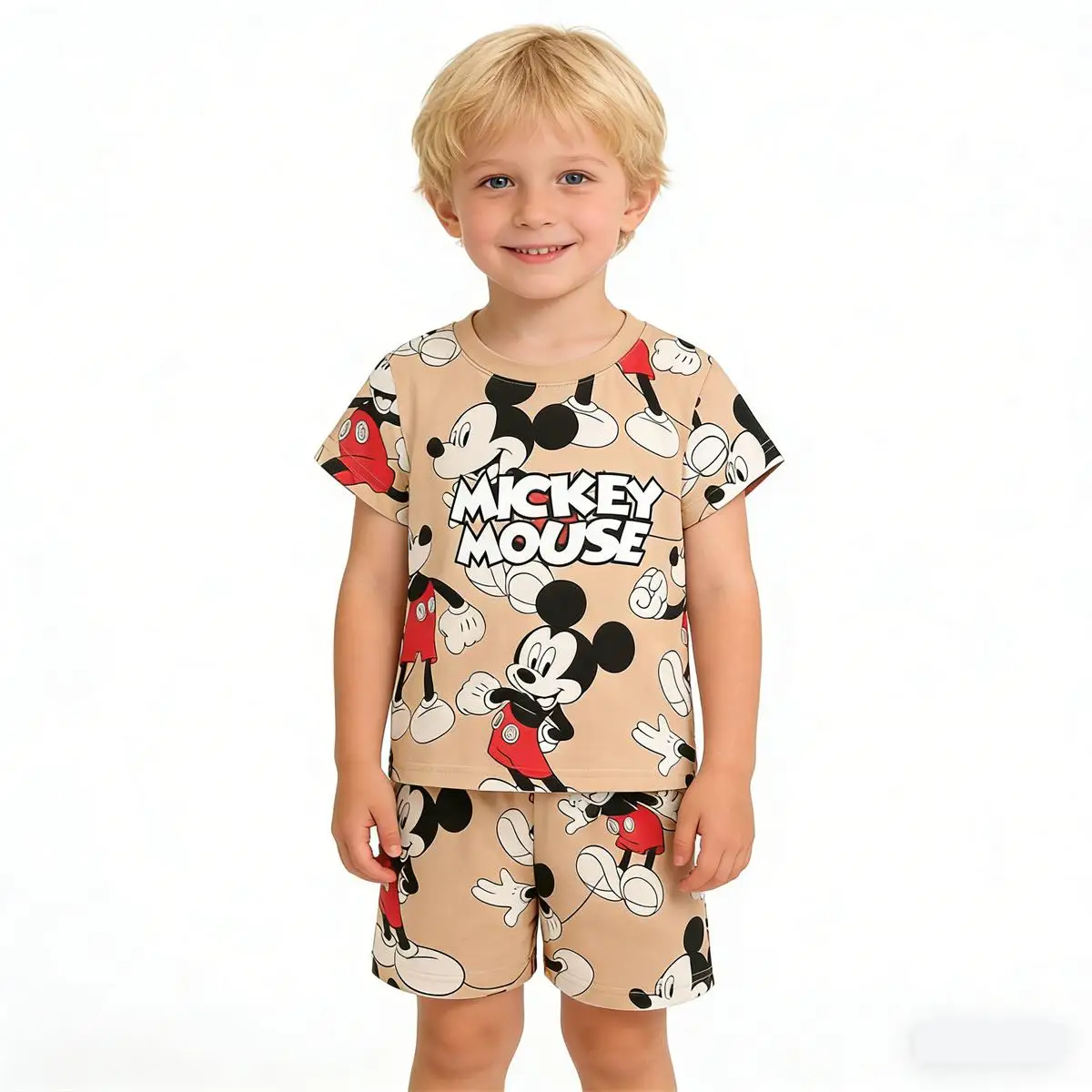 Camiseta bonita + pantalones cortos en estilo Disney
