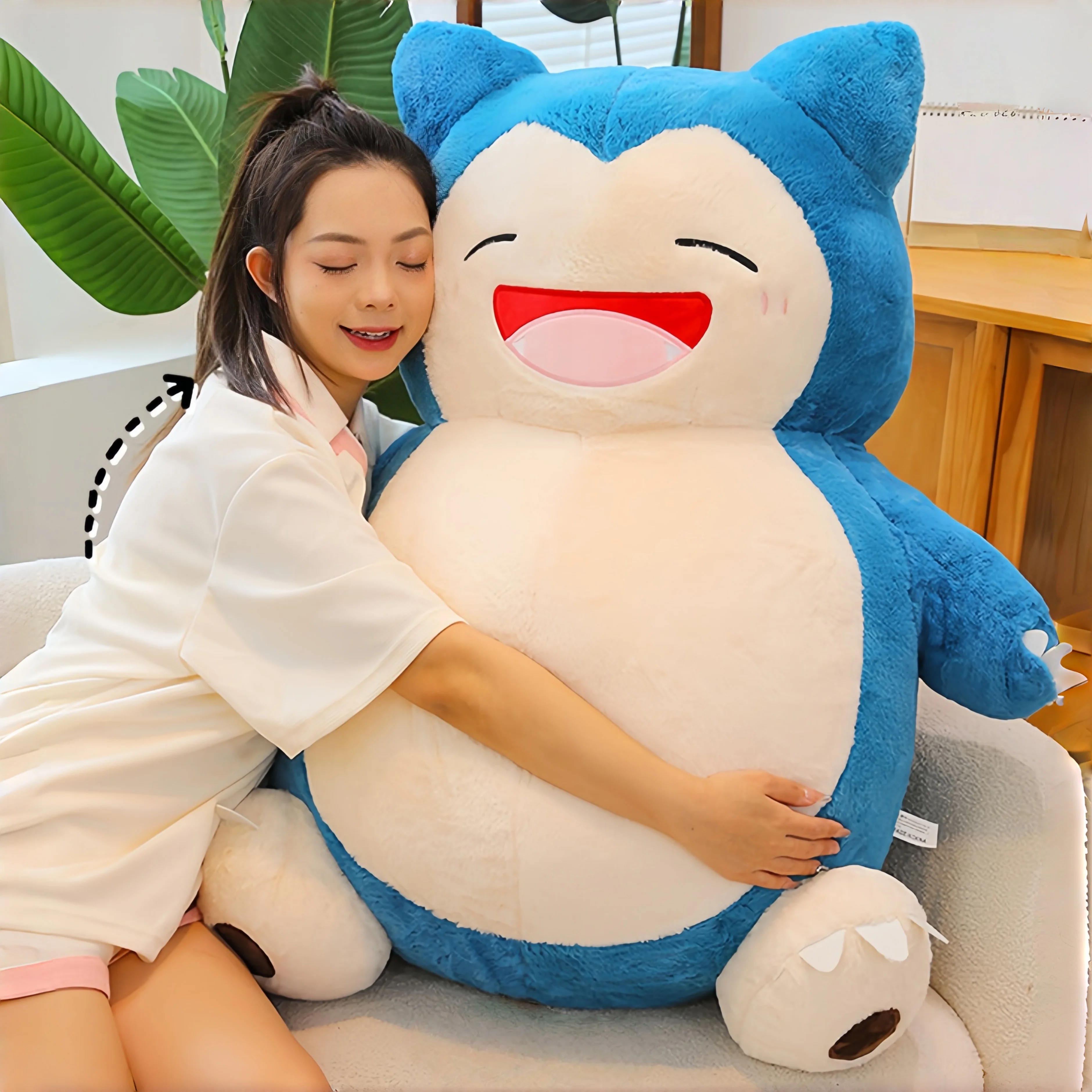 Peluche Pokémon Snorlax con pelo de conejo suave para niños regalo - imagen 5