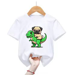 Camiseta con estampado de perros kawaii para niños
