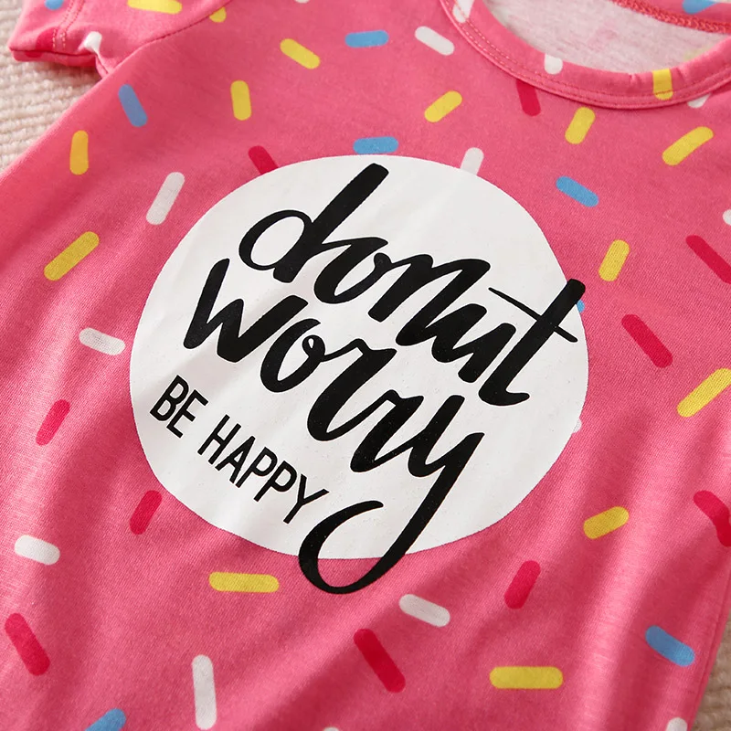 Pelele bebé recién nacido de manga corta rosa con donuts - imagen 5