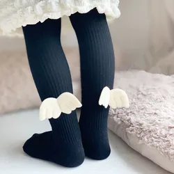 Calzas de algodón suave con alas de ángel para niños y niñas