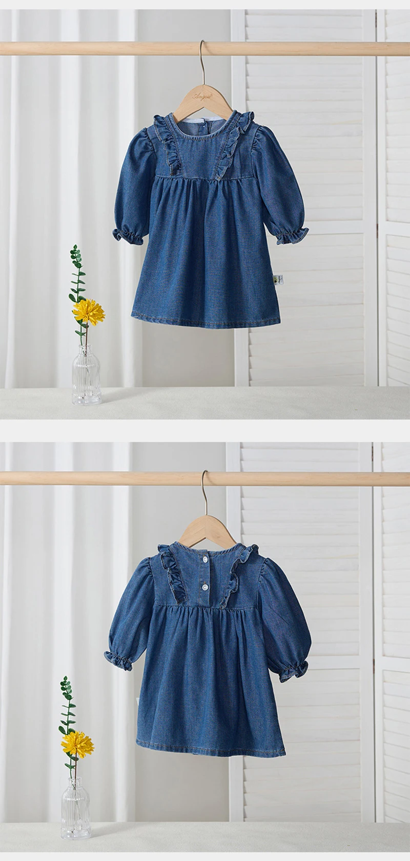 Vista completa del vestido para niña de 0-6 años