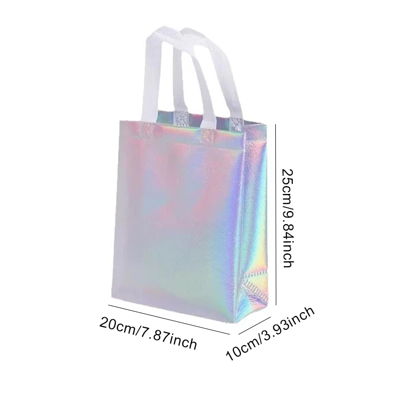 Bolsas de regalo láser iridiscentes con asa resistente ZYF - imagen 4