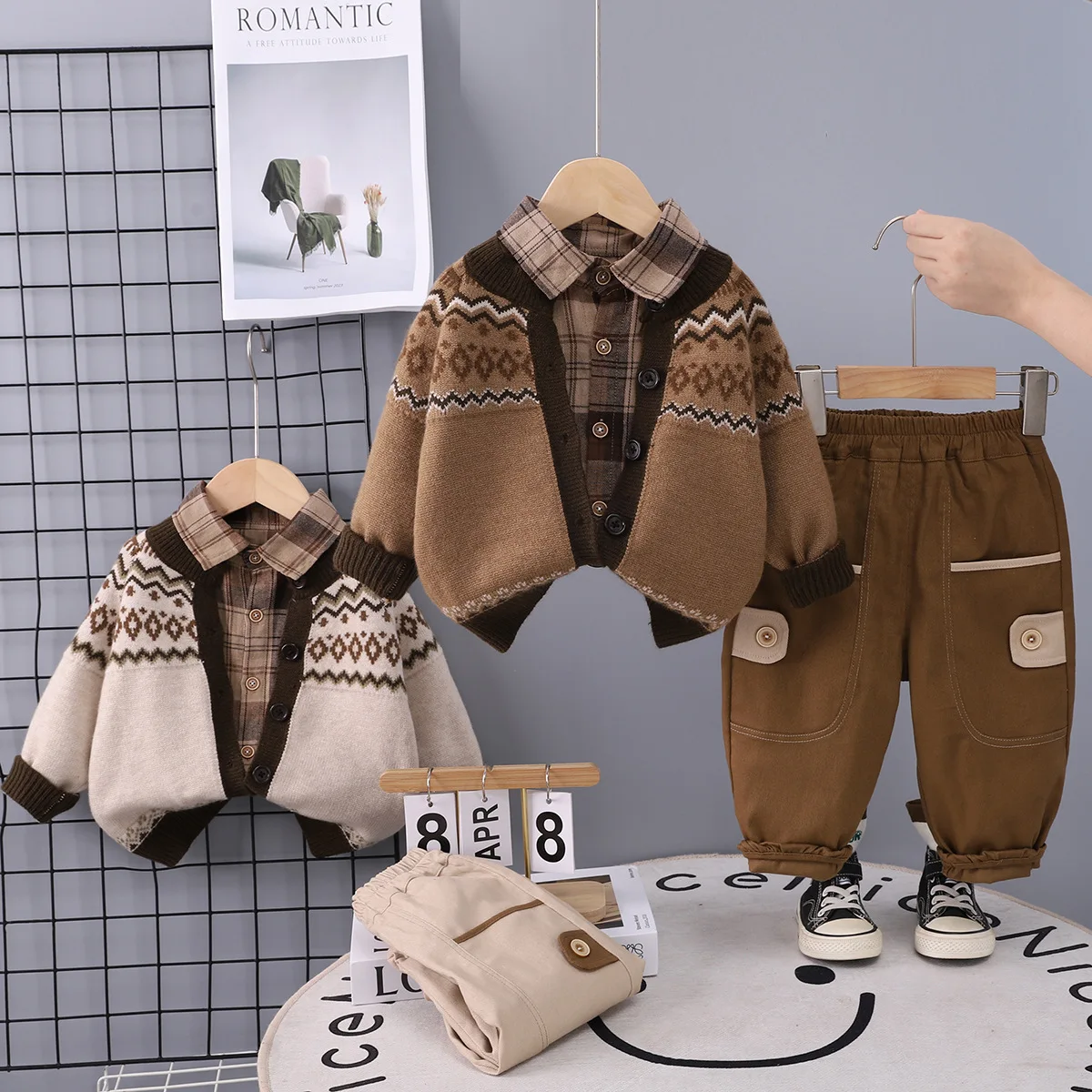 Conjunto completo en tono neutro