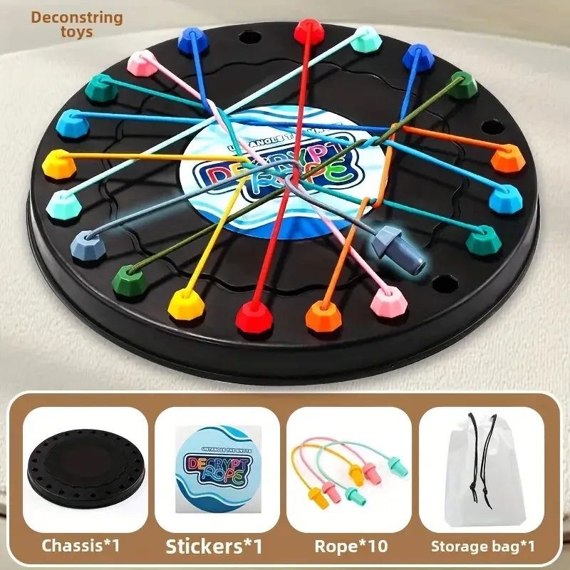 Juego de mesa sensorial con nudos de cuerda para lógica y estrategia - imagen 3
