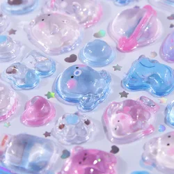 Pegatinas 3D infantiles conejos con cristales en relieve