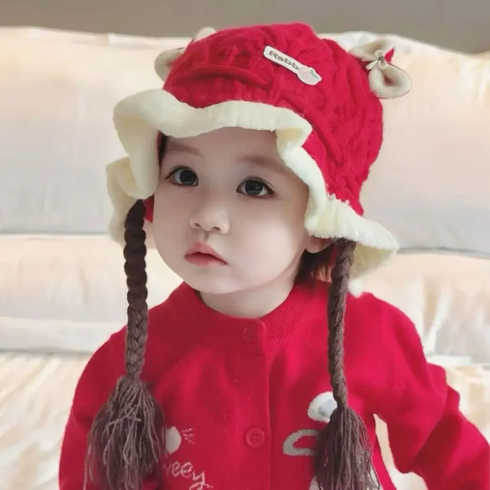 Gorro de punto para bebé cálido con dibujos animados otoño invierno - imagen 3
