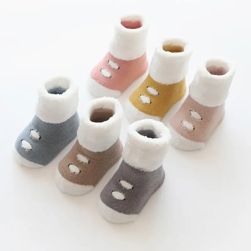 Calcetines antideslizantes de invierno para bebé – Algodón suave