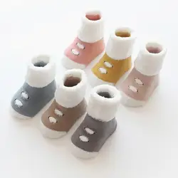 Calcetines antideslizantes de invierno para bebé – Algodón suave