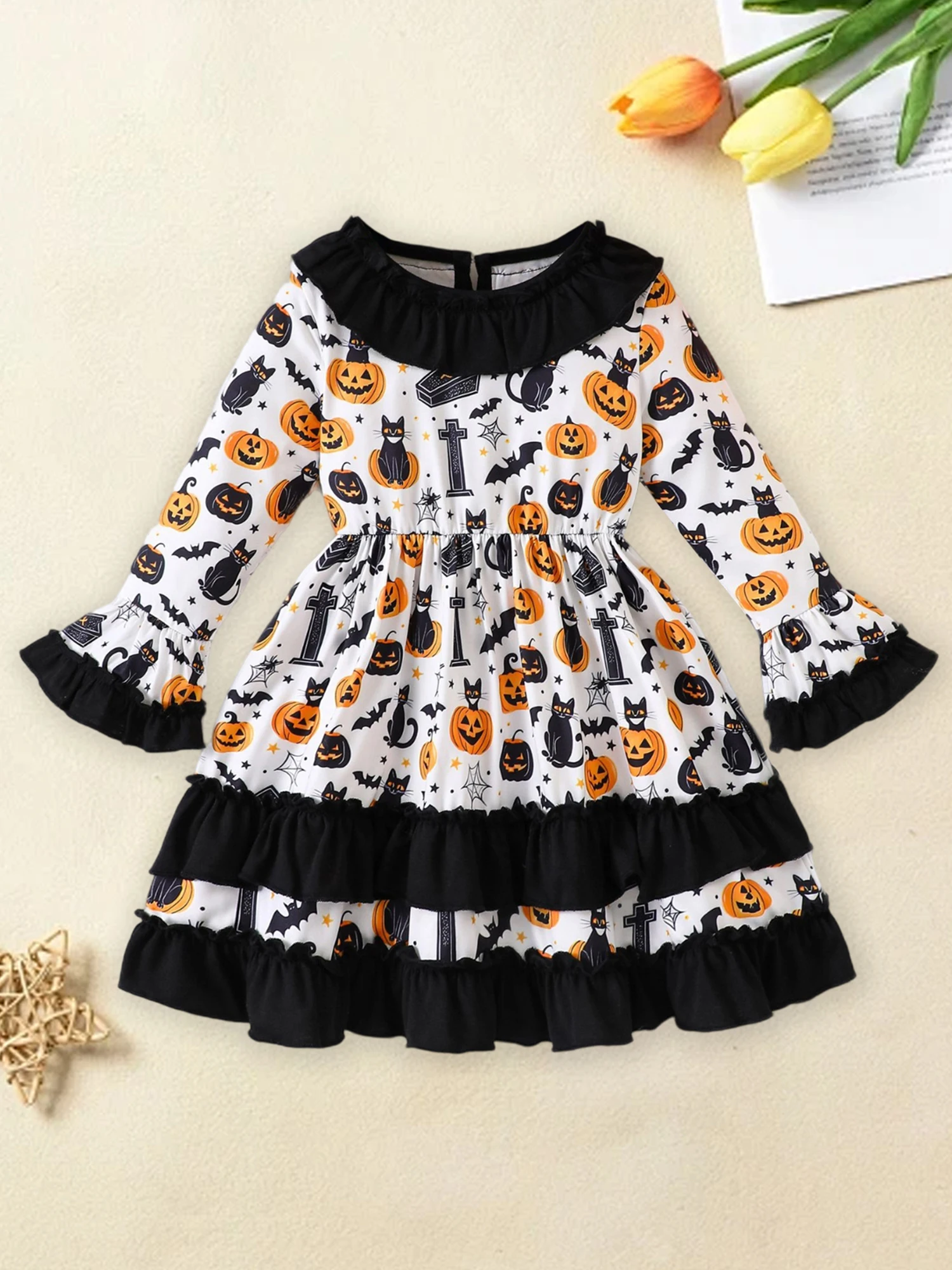 Vestido con volantes para niñas