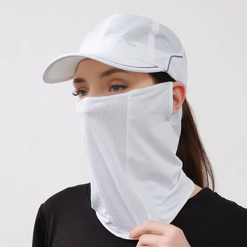 Pañuelo facial con protección UV transpirable de malla cubre cuello - imagen 4