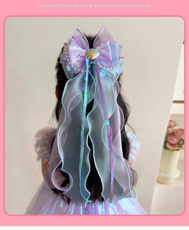 Pinza para el pelo con diseño de princesa sirena