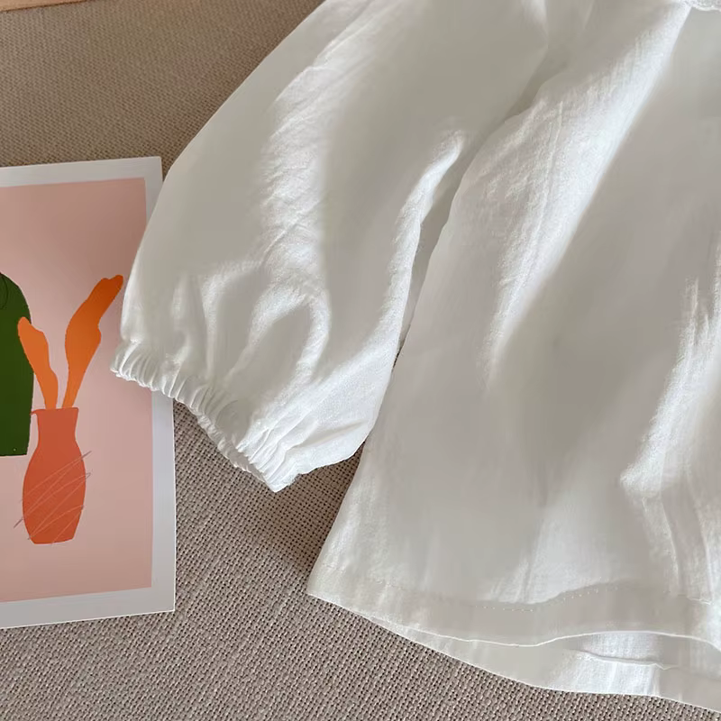 Camisa de primavera para niñas 1-6 años con cuello acampanado - imagen 4
