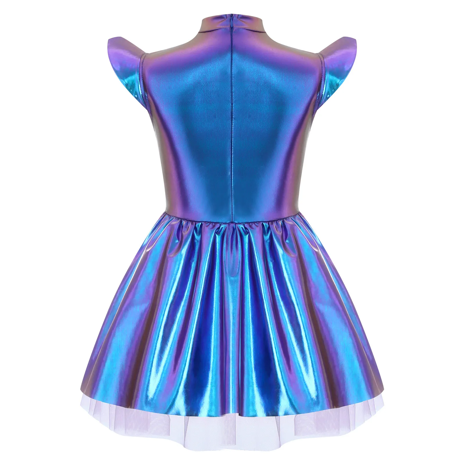Vestido de robot alienígena para niñas – Tutú espacial con volantes - imagen 4