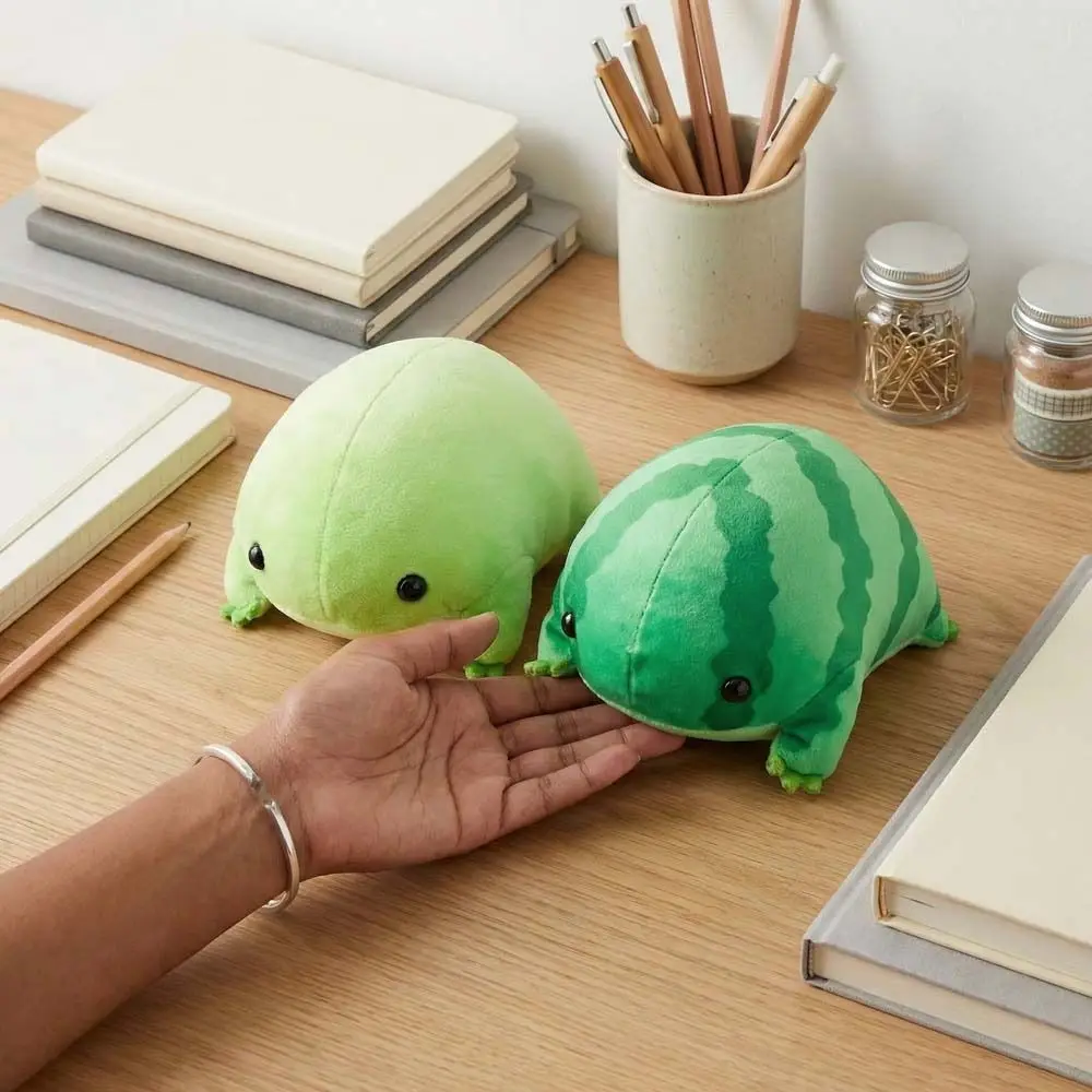 Llavero de peluche rana verde estilo dibujos animados suave - imagen 3