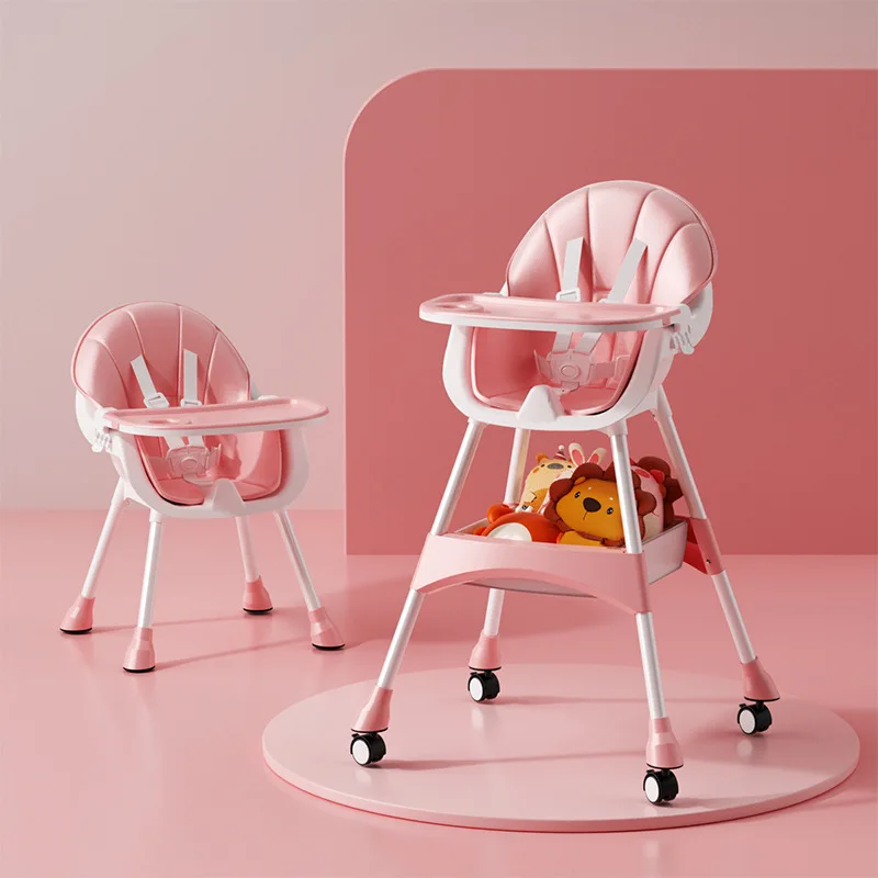 Trona bebé evolutiva con reposapiés y bandeja doble desmontable - imagen 4