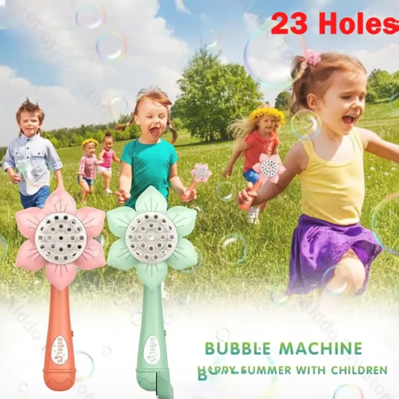 Máquina de burbujas automática eléctrica de girasol para niños - imagen 4