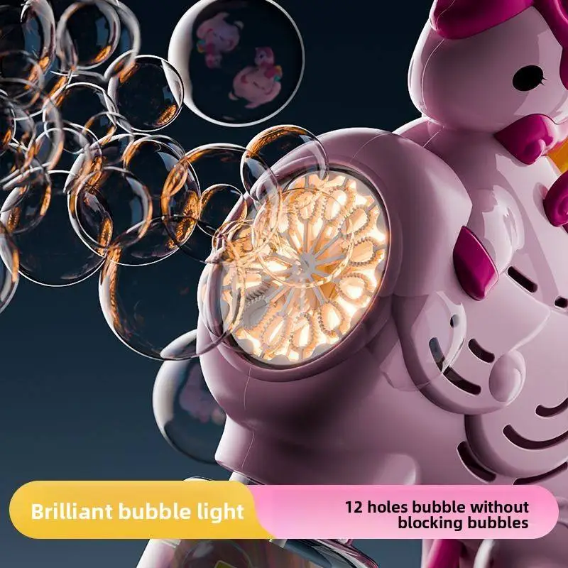 Máquina de burbujas automática unicornio para niños
