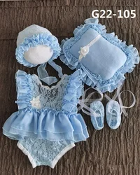 Accesorios fotografía recién nacido: sombrero y pelele de encaje