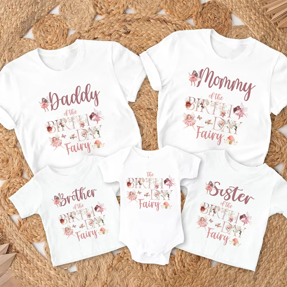 Camisetas familiares coordinadas con hada para fiesta de cumpleaños - imagen 2