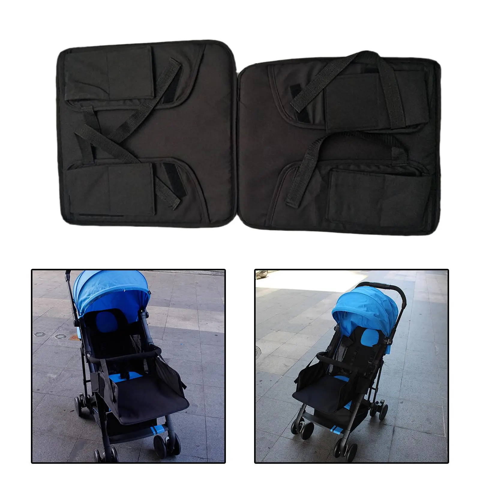 Reposapiés extensible para cochecito de bebé con tabla de apoyo