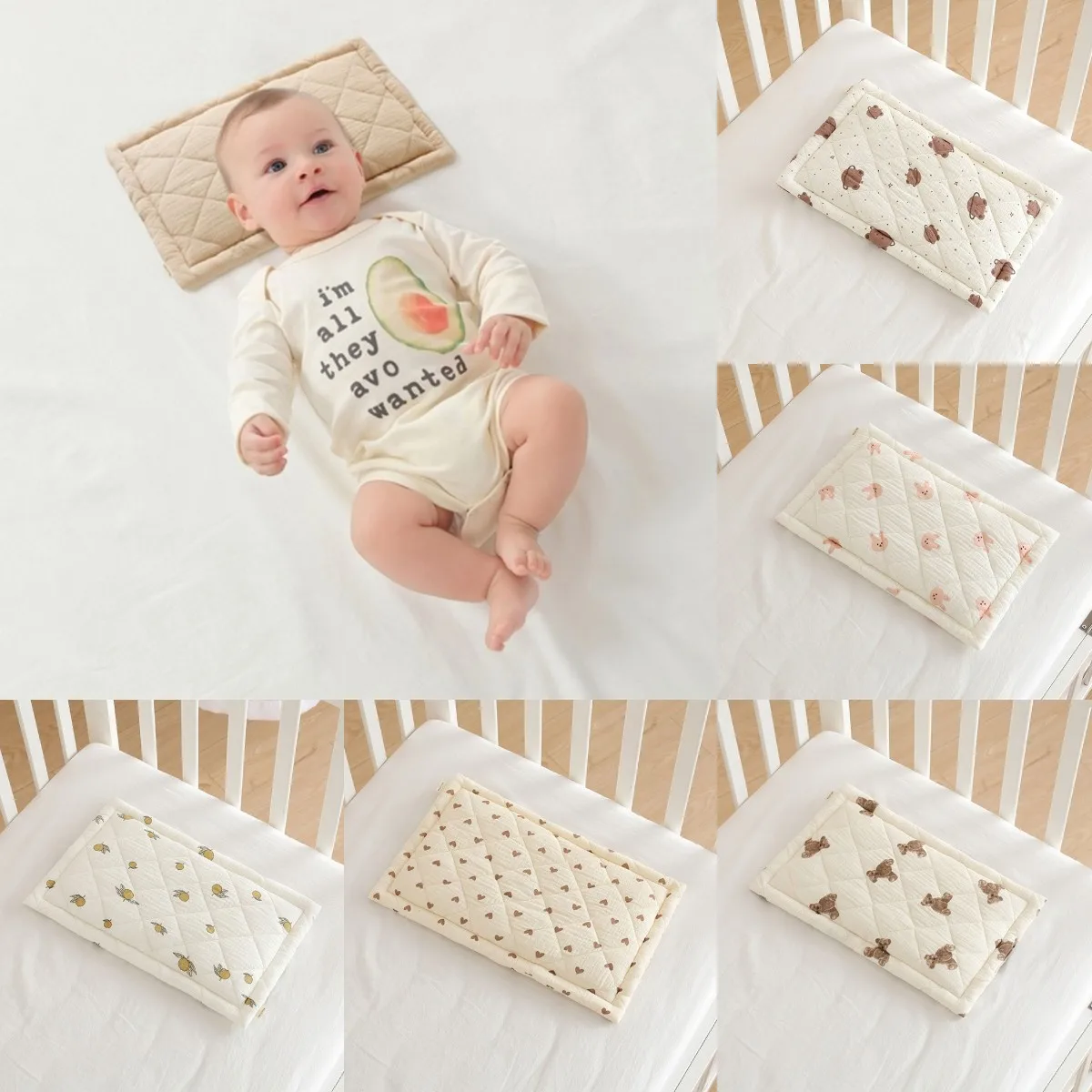 Almohada bebé suave transpirable soporte cuello para cochecito y viaje - imagen 3