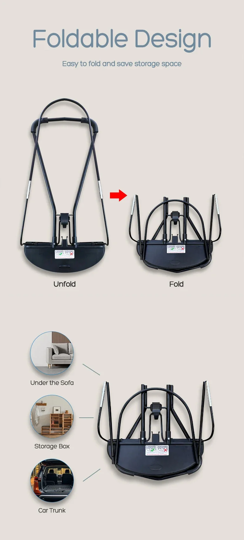 Asiento con cubierta de tela