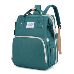 Bolsa de pañales con cambiador y portabiberones para bebé