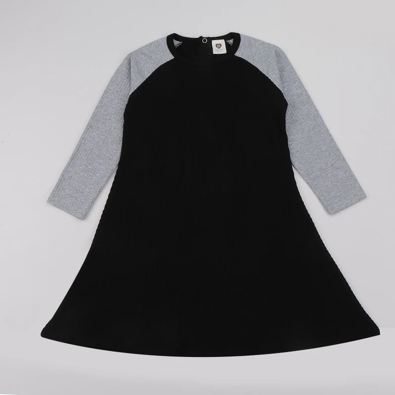 Conjunto acanalado bebé otoño: pelele manga larga y contrastado