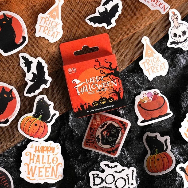 Caja manualidades Halloween niños con pegatinas graffiti y calcomanías - imagen 2