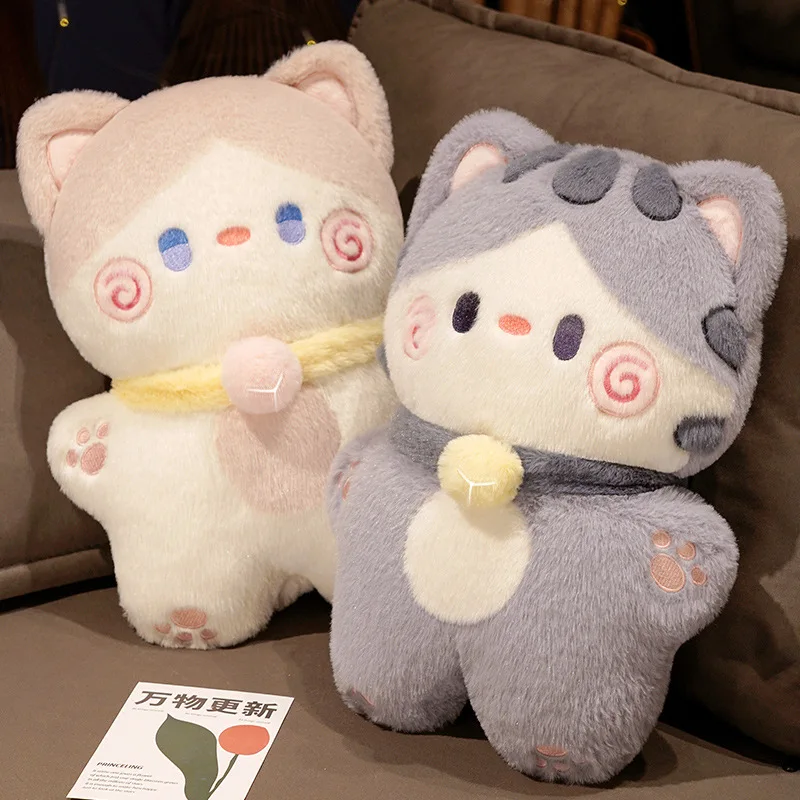 Almohada peluche de gatito con campana suave para niños - imagen 4