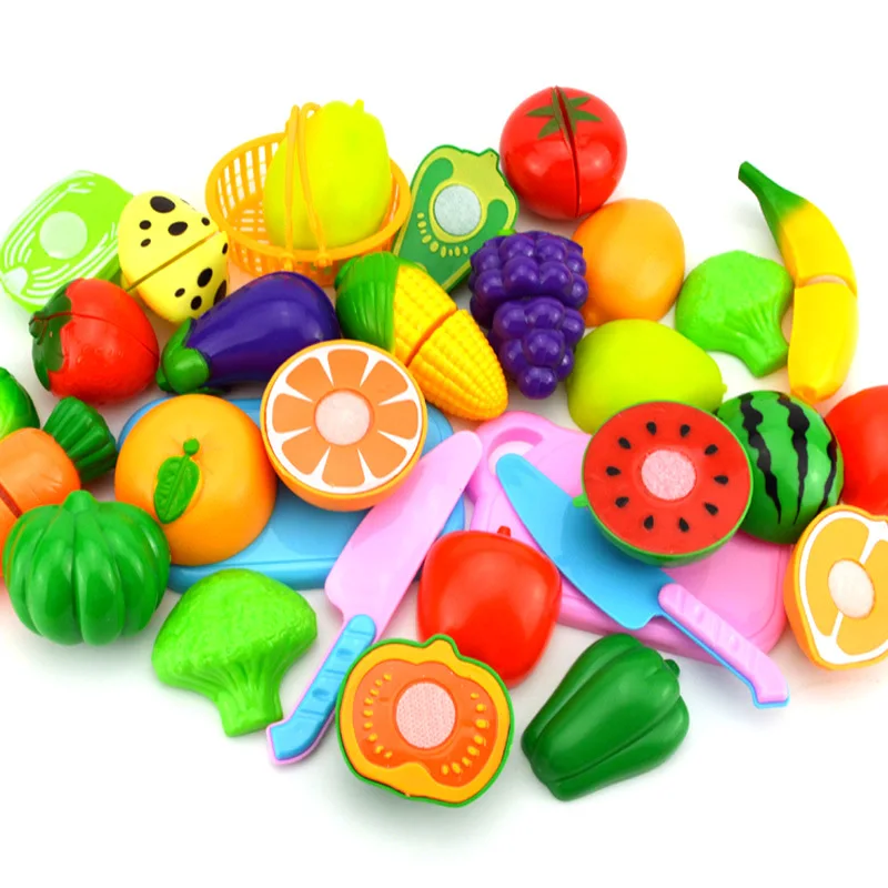 Juego de cocina de pizza con frutas y verduras de juguete - imagen 2