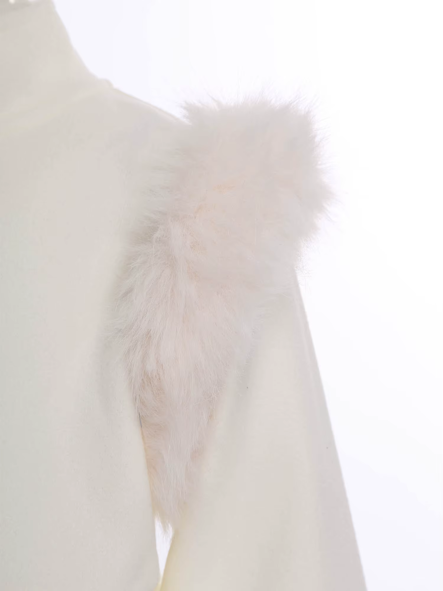 Gabardina de invierno abrigada para niña de piel sintética forrada - imagen 3