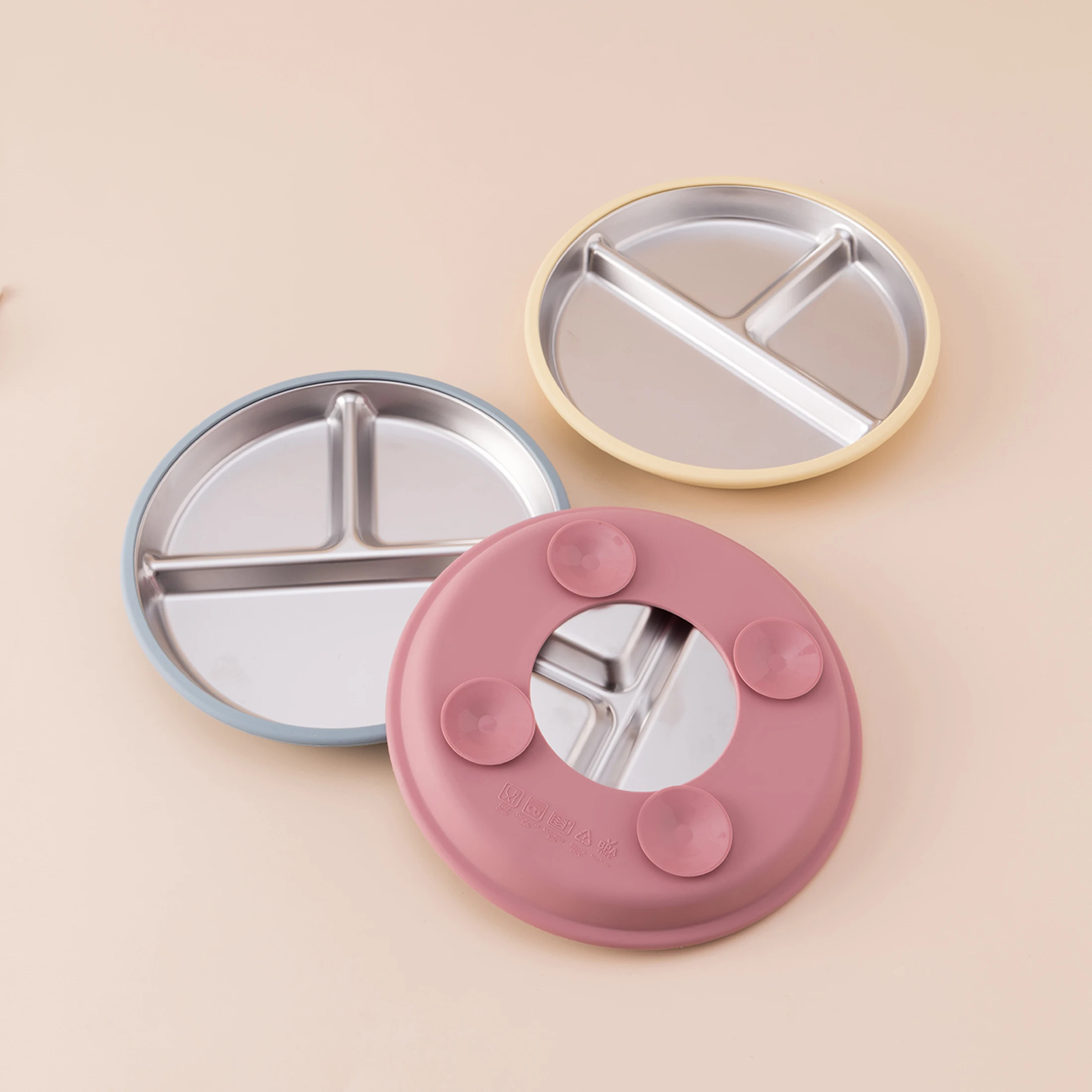 Set de vajilla infantil con ventosa silicona y acero para comer - imagen 3