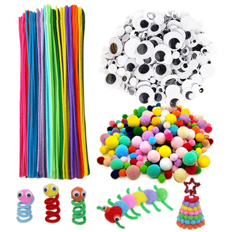 TMZ Kit de manualidades DIY para peluca y ojos de peluche felpa - imagen 3