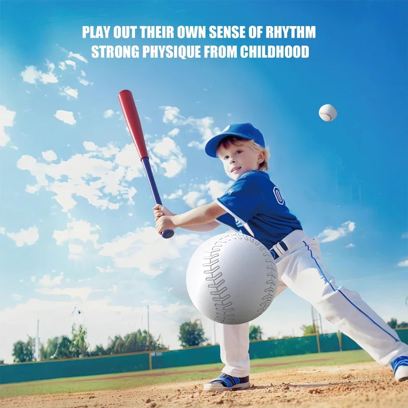 Juego de béisbol infantil con soporte colgante y lanzador automático - imagen 3