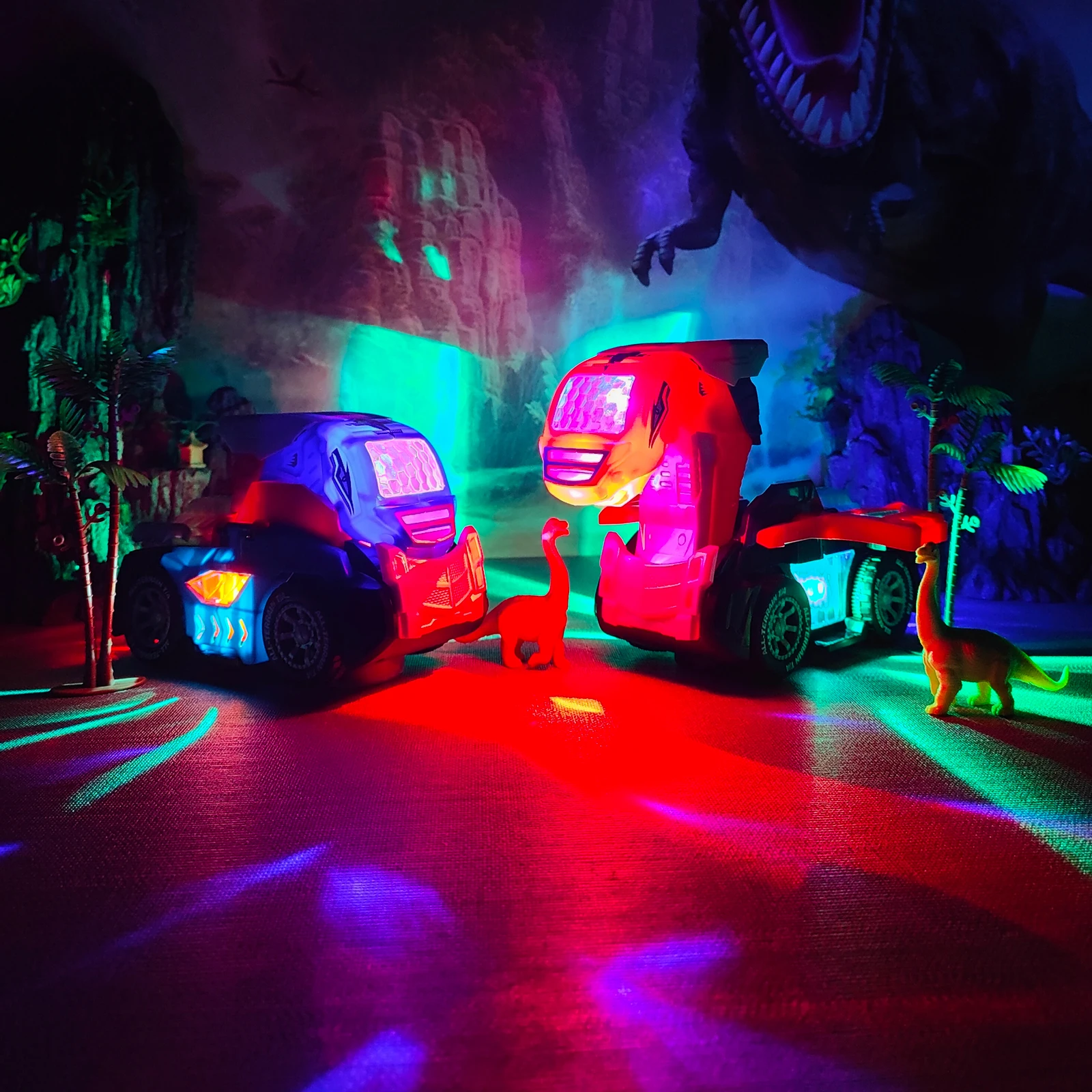 Robot coche dinosaurio 2 en 1 con luz y música – Juguete educativo - imagen 4
