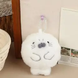 Llavero peluche foca con anilla metálica, regalo para niñas