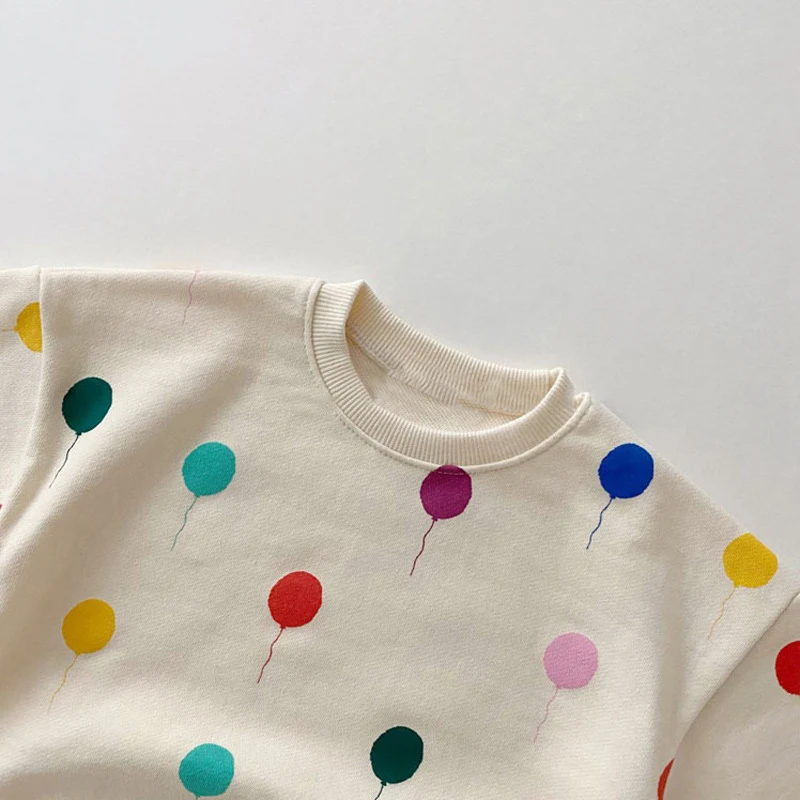 Conjunto niño manga larga estampado globo primavera otoño - imagen 2