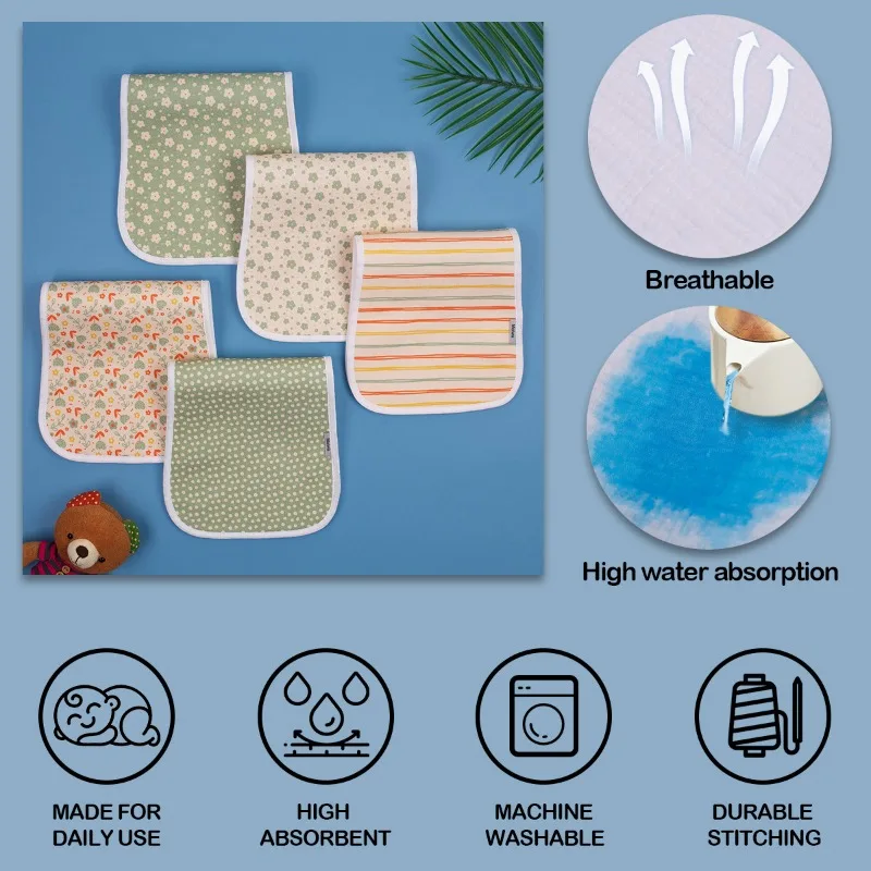 Toallas bebé absorbentes para hombro anti-fugas recién nacidos - imagen 4