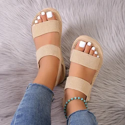Sandalias de cuña minimalistas para mujer – Verano ligeras de EVA