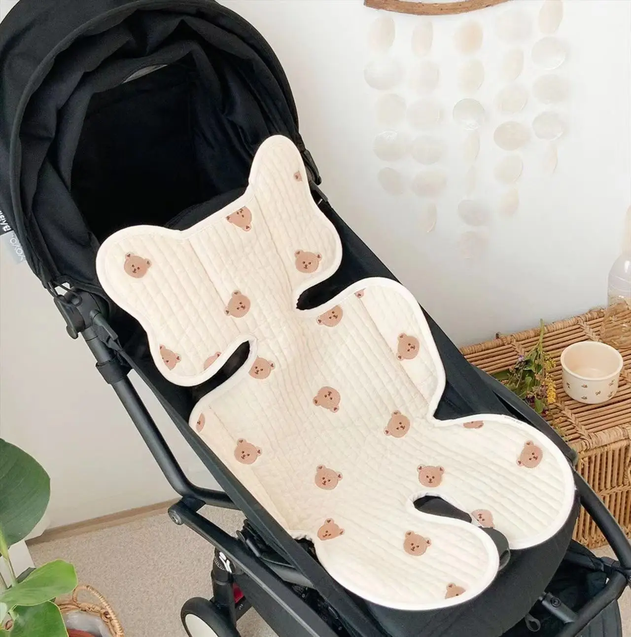 Cojín para asiento de cochecito – Algodón suave para recién nacido - imagen 4