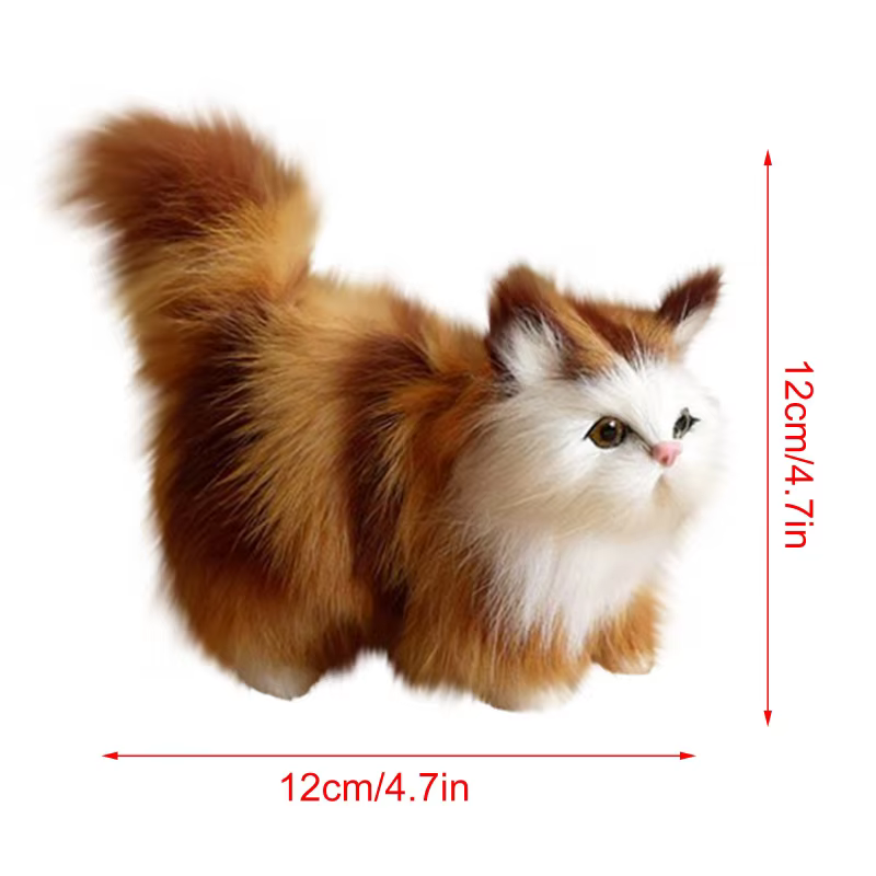 Gato de peluche suave – Animal realista para niños - imagen 4
