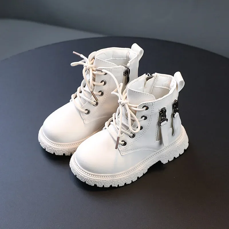 Botines de plataforma ligeros acolchados para niña Borgoña - imagen 2