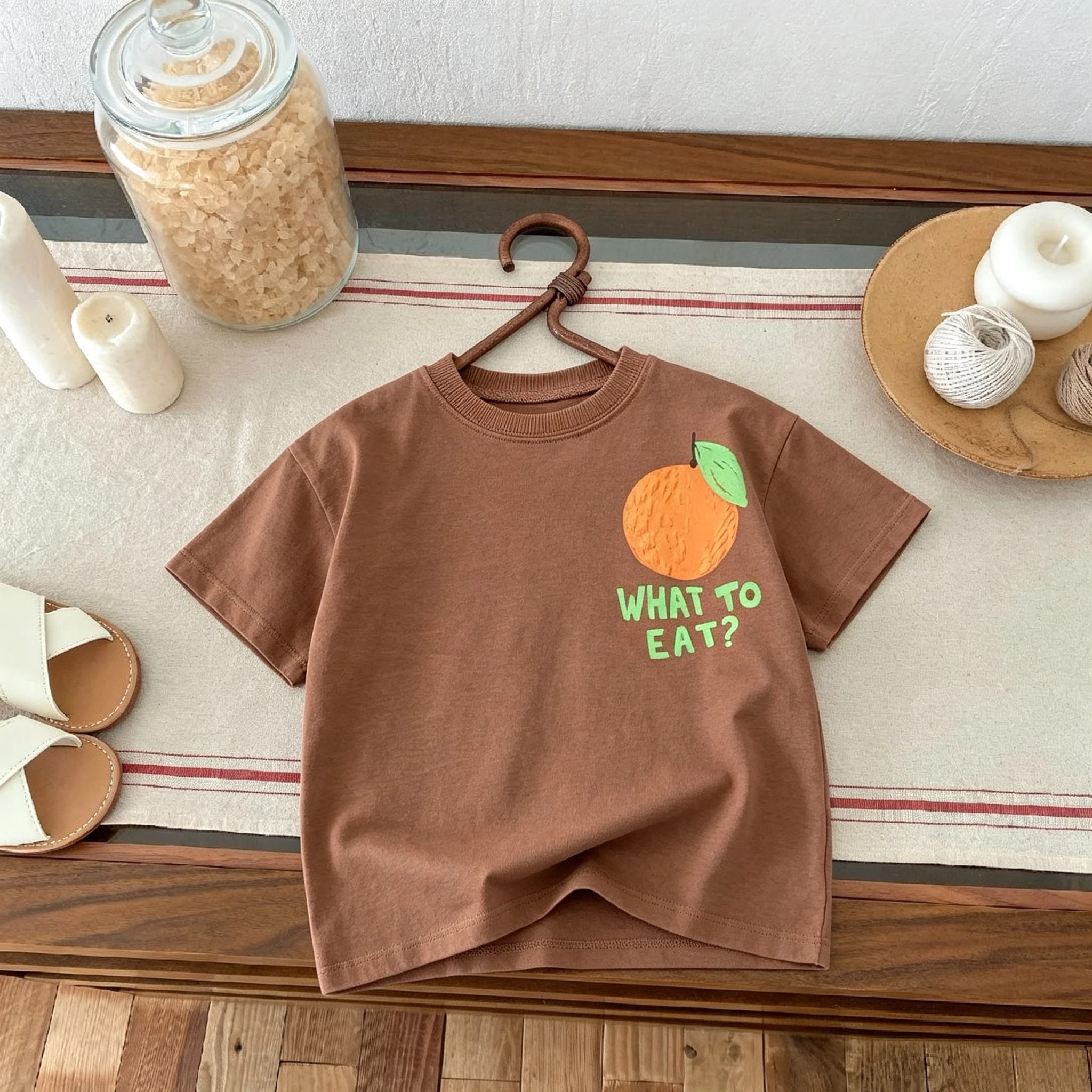 Camiseta infantil de manga corta para combinar fácilmente