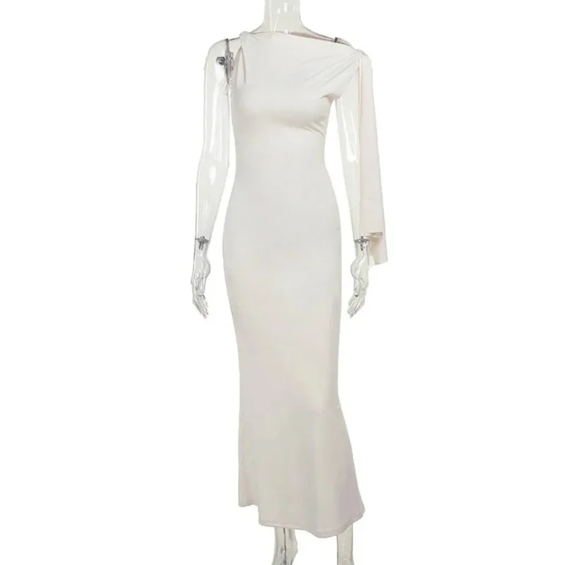 Vestido largo maxi con acabado elegante
