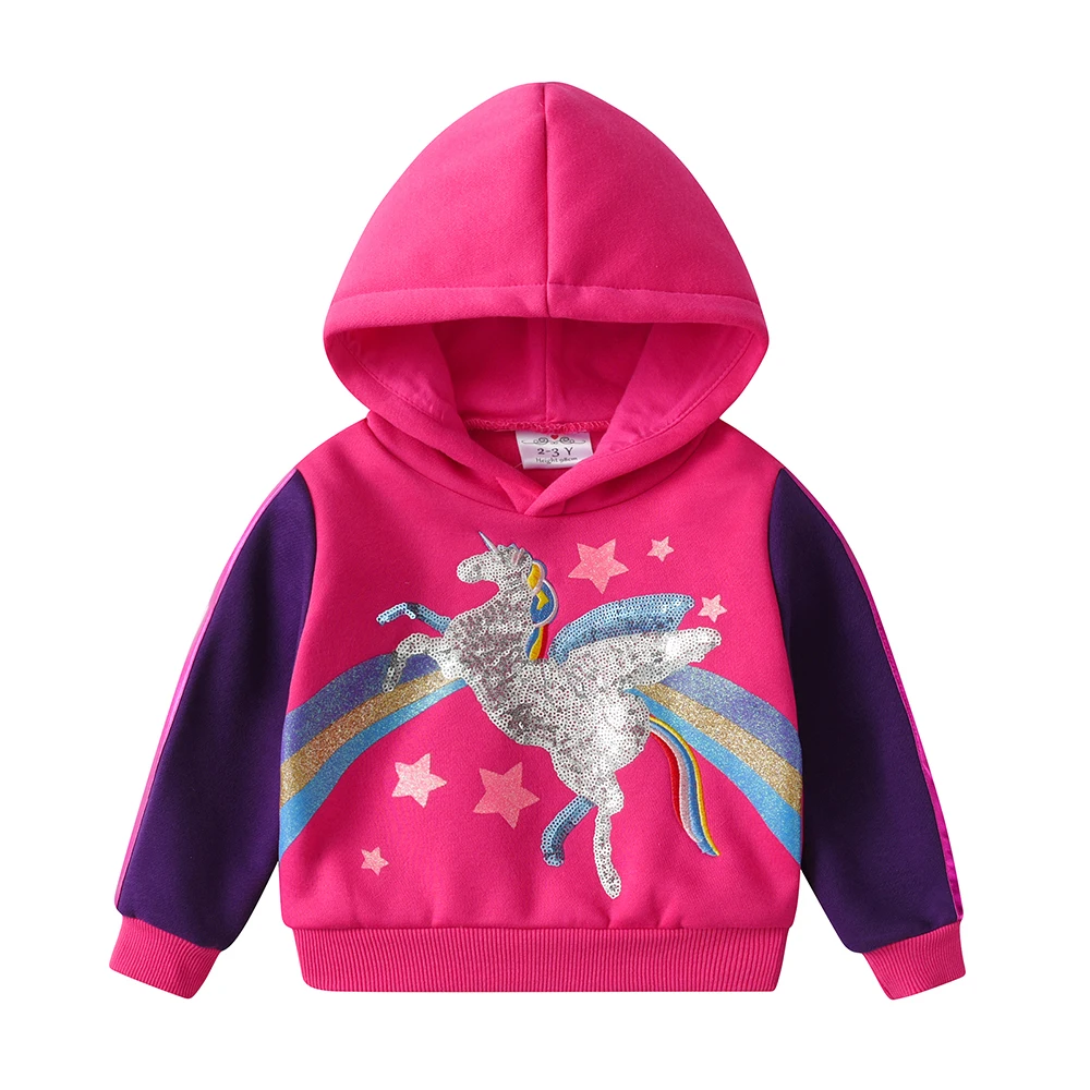 DXTON Sudadera con capucha para niños – Lentejuelas infantiles - imagen 3