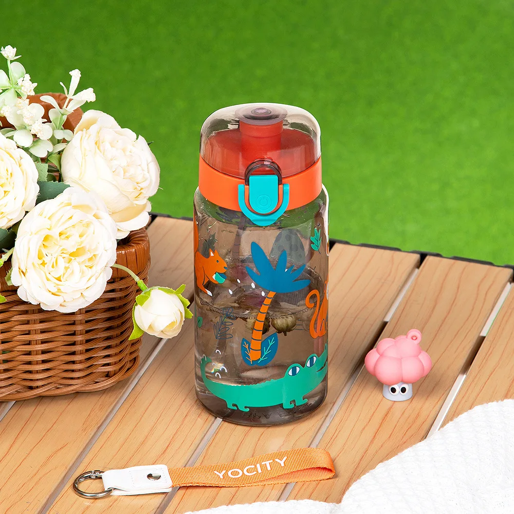 Taza de agua portátil a prueba de fugas con cuerda para colegio - imagen 2